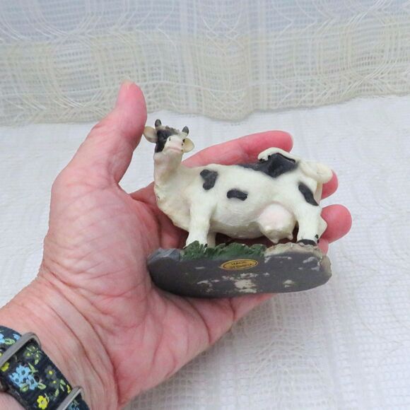 Young's Inc Cow, The Farmyard Standing Cow Figurine, Small Trinket Country Decor - Picture 6 of 9